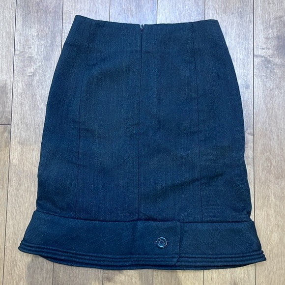 Marni wool skirt XS (38) short peplum dark gray zipper Italian high waisted - Picture 2 of 12